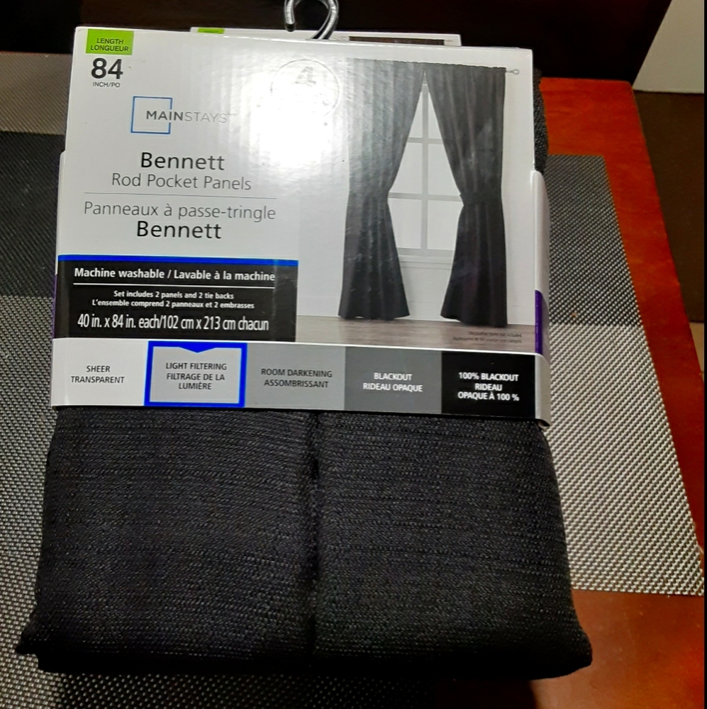 Bennett light filtering 4 piece panel set